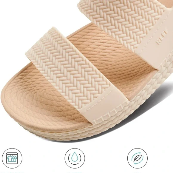 REEF Women's Water Vista Sandals, size 8, cream. NWT but INDENTATIONS (see pics) - Picture 7 of 8